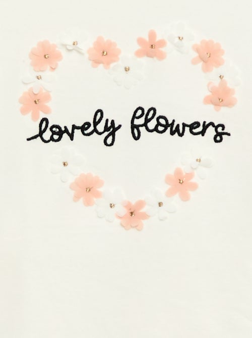 Camiseta de manga larga con lentejuelas - Kiabi