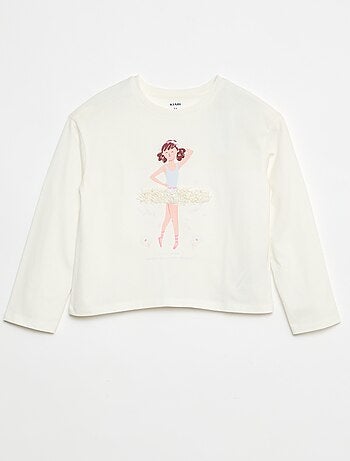 Camiseta de manga larga con lentejuelas