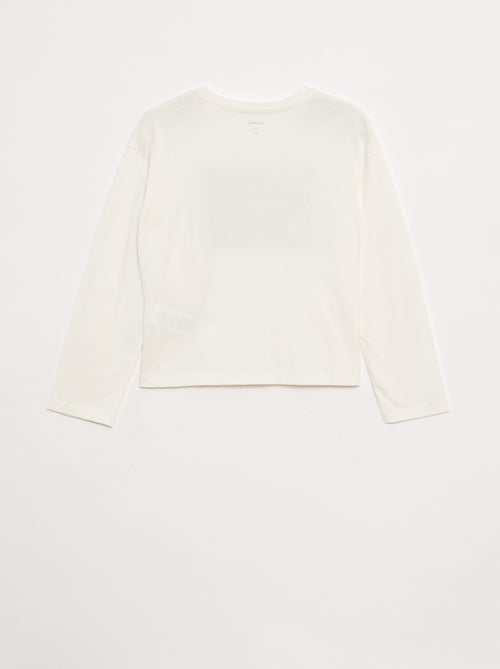 Camiseta de manga larga con lentejuelas - Kiabi Camiseta de manga larga con lentejuelas - Kiabi