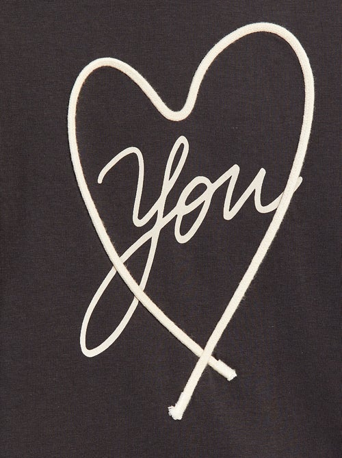 Camiseta de manga larga con lentejuelas - Kiabi