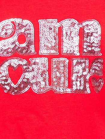Camiseta de manga larga con lentejuelas