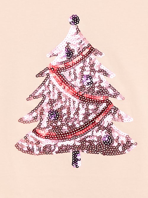 Camiseta de manga larga con lentejuelas - Kiabi