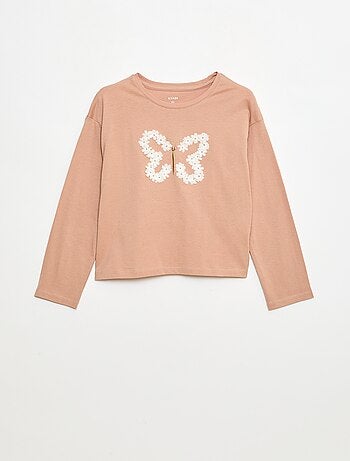 Camiseta de manga larga con lentejuelas