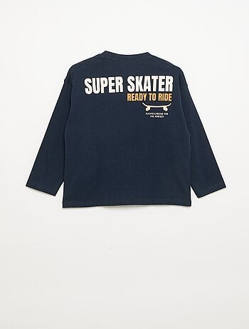 Camiseta de manga larga con parches delante y detrás