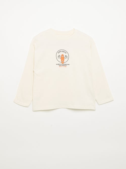 Camiseta de manga larga con parches delante y detrás - Kiabi Camiseta de manga larga con parches delante y detrás - Kiabi