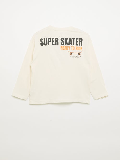 Camiseta de manga larga con parches delante y detrás - Kiabi Camiseta de manga larga con parches delante y detrás - Kiabi