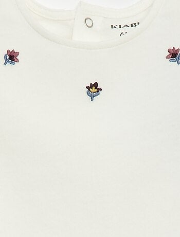 Camiseta de manga larga con puños con volantes