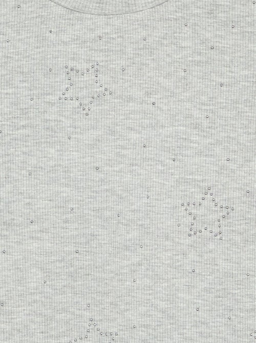 Camiseta de manga larga con strass - Kiabi