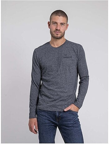 Camiseta de manga larga cuello redondo de puro algodón JABERTOLO