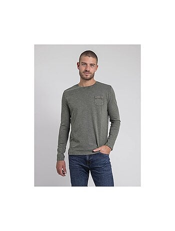 Camiseta de manga larga cuello redondo de puro algodón JABITAL