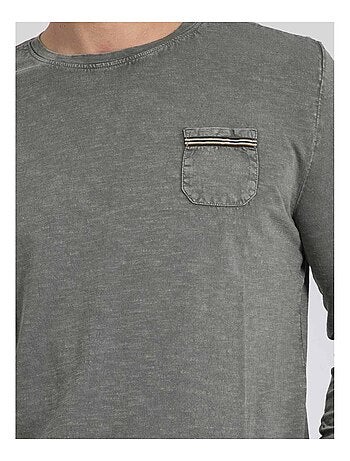 Camiseta de manga larga cuello redondo de puro algodón JABITAL