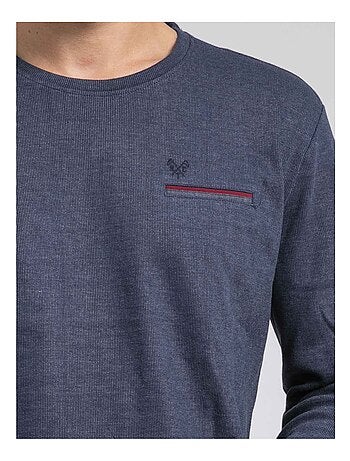 Camiseta de manga larga cuello redondo de puro algodón JABOUTIX