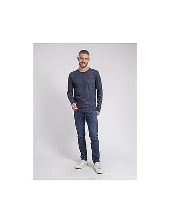 Camiseta de manga larga cuello redondo de puro algodón JABOUTIX