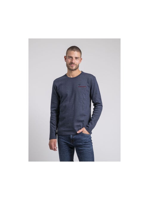 Camiseta de manga larga cuello redondo de puro algodón JABOUTIX - Kiabi