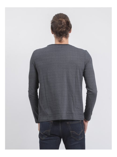 Camiseta de manga larga cuello redondo de puro algodón JACOU - Kiabi