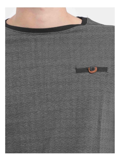 Camiseta de manga larga cuello redondo de puro algodón JACOU - Kiabi Camiseta de manga larga cuello redondo de puro algodón JACOU - Kiabi