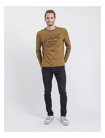 Camiseta de manga larga cuello redondo de puro algodón JAMACLOU