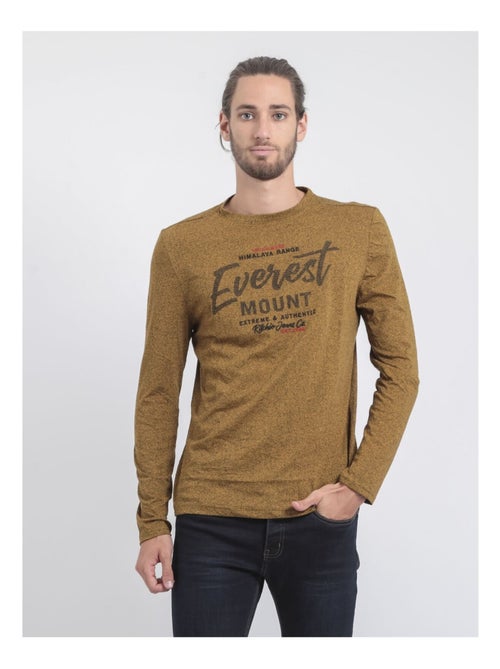 Camiseta de manga larga cuello redondo de puro algodón JAMACLOU - Kiabi
