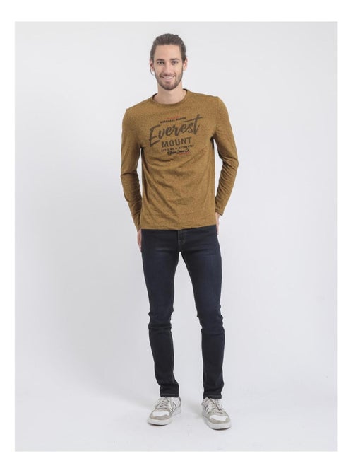 Camiseta de manga larga cuello redondo de puro algodón JAMACLOU - Kiabi