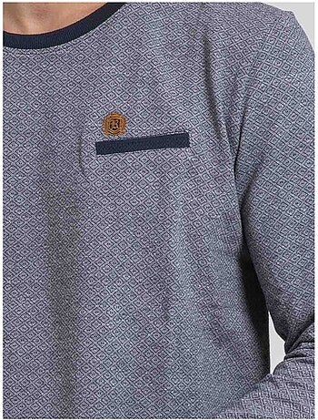 Camiseta de manga larga cuello redondo de puro algodón JARAMOJI