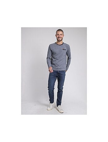 Camiseta de manga larga cuello redondo de puro algodón JARAMOJI