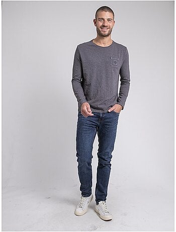 Camiseta de manga larga cuello redondo de puro algodón JAVELOTI