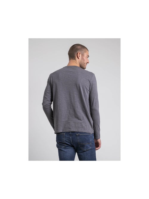 Camiseta de manga larga cuello redondo de puro algodón JAVELOTI - Kiabi