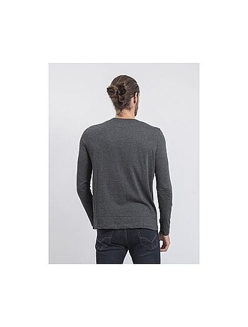 Camiseta de manga larga cuello redondo de puro algodón JORIMUX