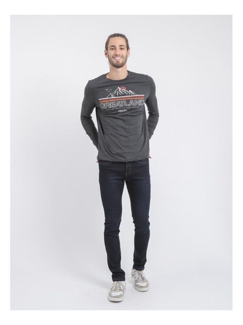 Camiseta de manga larga cuello redondo de puro algodón JORIMUX - Kiabi