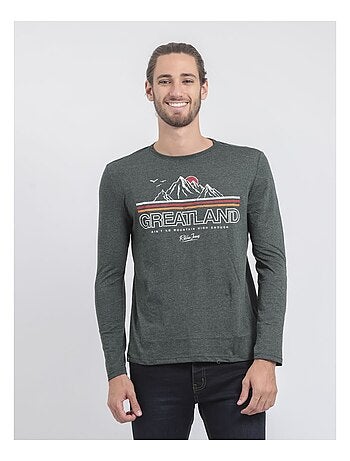 Camiseta de manga larga cuello redondo de puro algodón JORIMUX