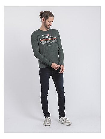 Camiseta de manga larga cuello redondo de puro algodón JORIMUX