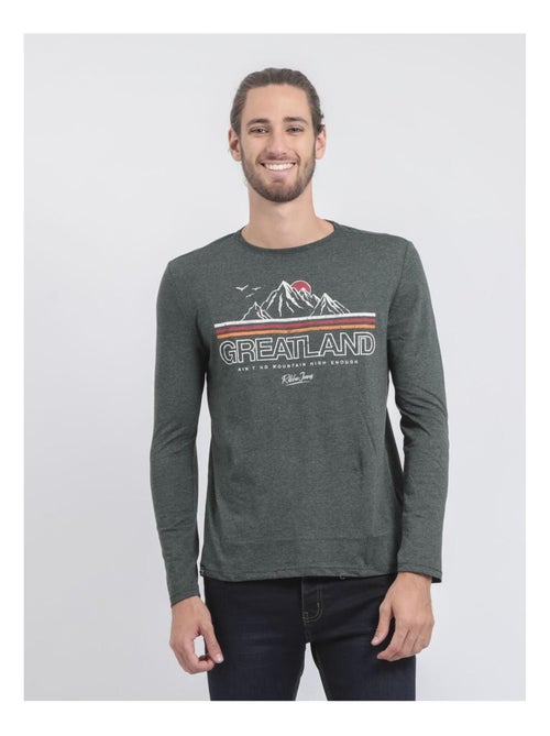 Camiseta de manga larga cuello redondo de puro algodón JORIMUX - Kiabi