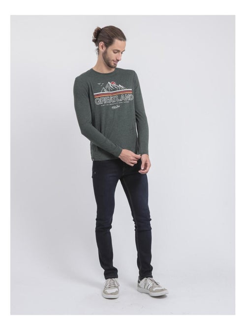 Camiseta de manga larga cuello redondo de puro algodón JORIMUX - Kiabi