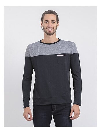 Camiseta de manga larga cuello redondo de puro algodón JUPINEL