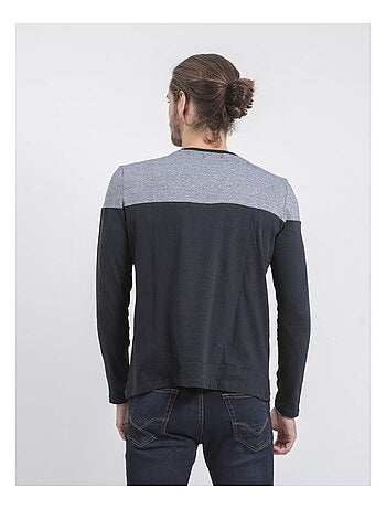 Camiseta de manga larga cuello redondo de puro algodón JUPINEL