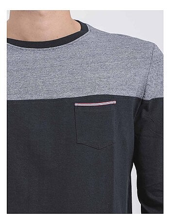 Camiseta de manga larga cuello redondo de puro algodón JUPINEL