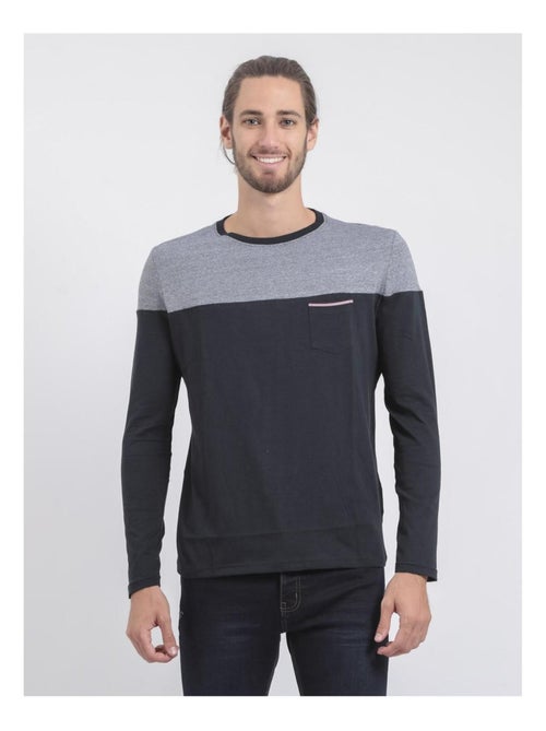 Camiseta de manga larga cuello redondo de puro algodón JUPINEL - Kiabi