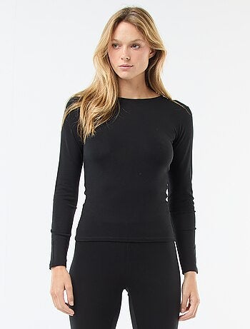 Camiseta de manga larga cuello redondo