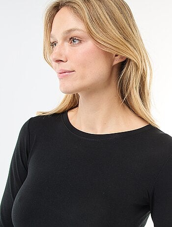 Camiseta de manga larga cuello redondo