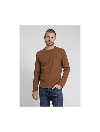 Camiseta de manga larga cuello redondo texturizado JOVICTOR