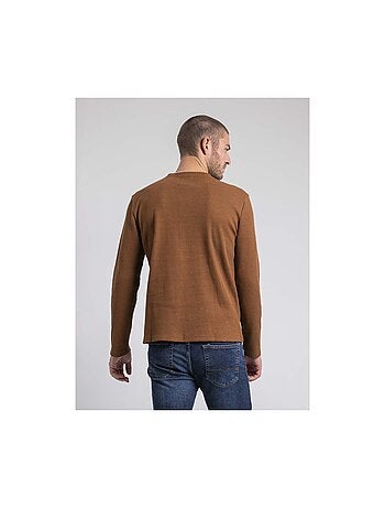 Camiseta de manga larga cuello redondo texturizado JOVICTOR