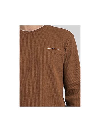 Camiseta de manga larga cuello redondo texturizado JOVICTOR