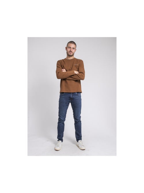 Camiseta de manga larga cuello redondo texturizado JOVICTOR - Kiabi