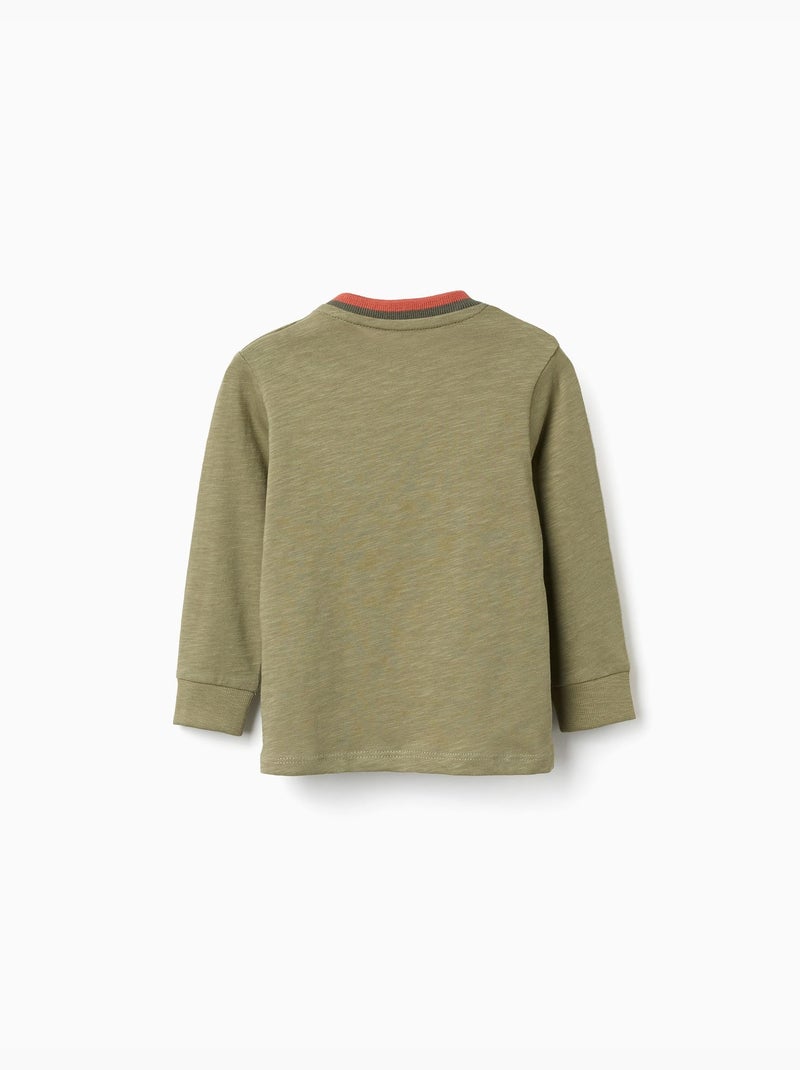 Camiseta de manga larga de algodón Cactus Garden Verde oscuro - Kiabi