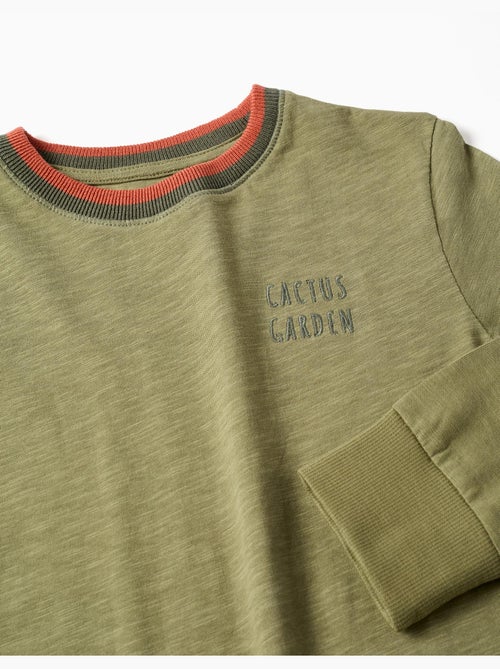 Camiseta de manga larga de algodón Cactus Garden - Kiabi