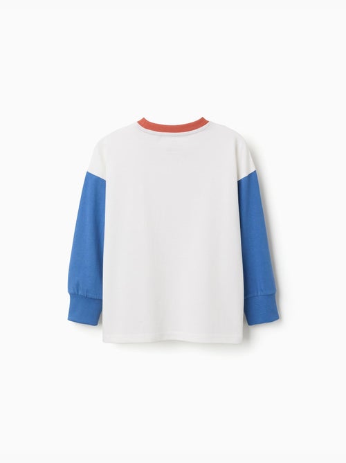 Camiseta de manga larga de algodón con bolsillo - Kiabi