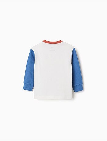 Camiseta de manga larga de algodón con bolsillo