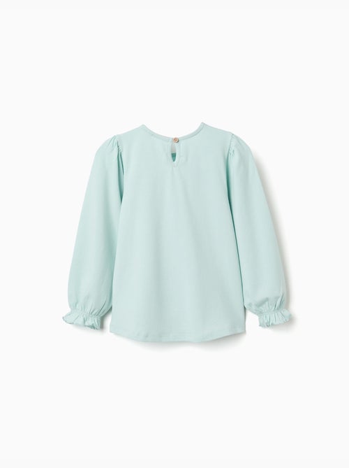 Camiseta de manga larga de algodón con bolsillo - Kiabi