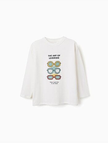 Camiseta de manga larga de algodón con estampado Creative Eye