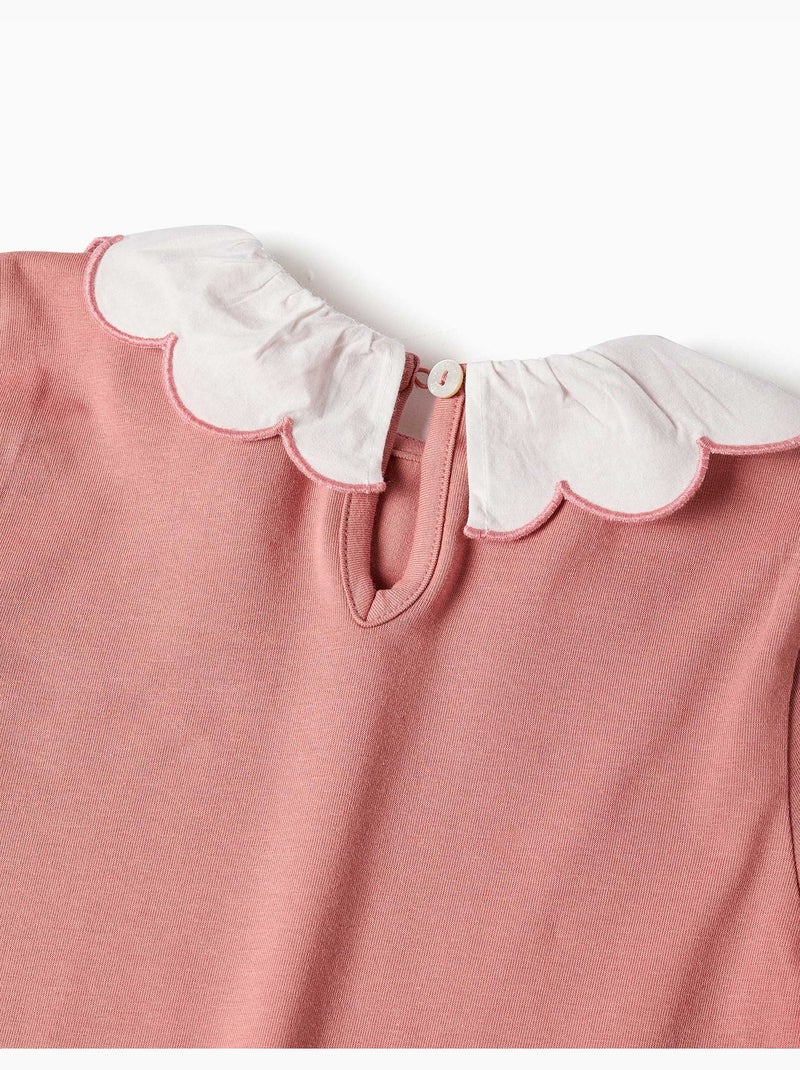 Camiseta de manga larga de algodón con estampado de arte floral Rosa - Kiabi